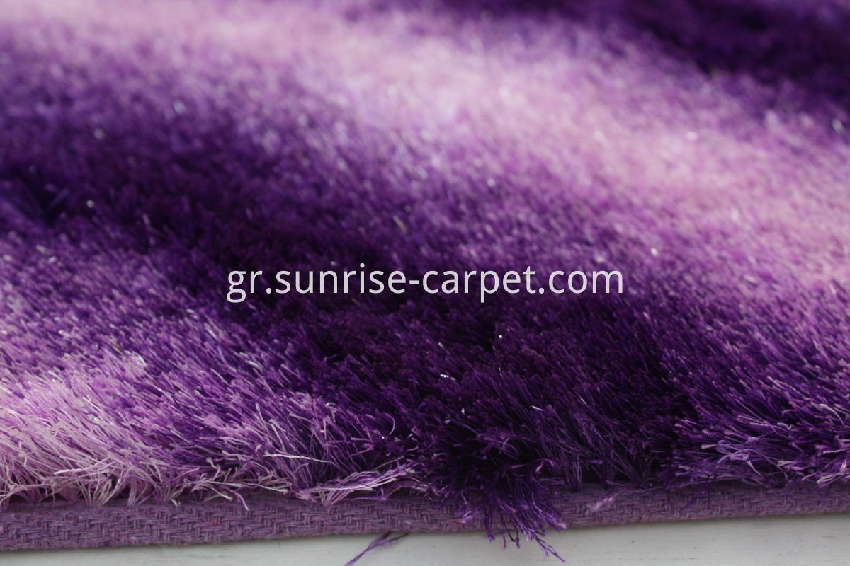 Silk Shaggy Gradation Color Design Rug